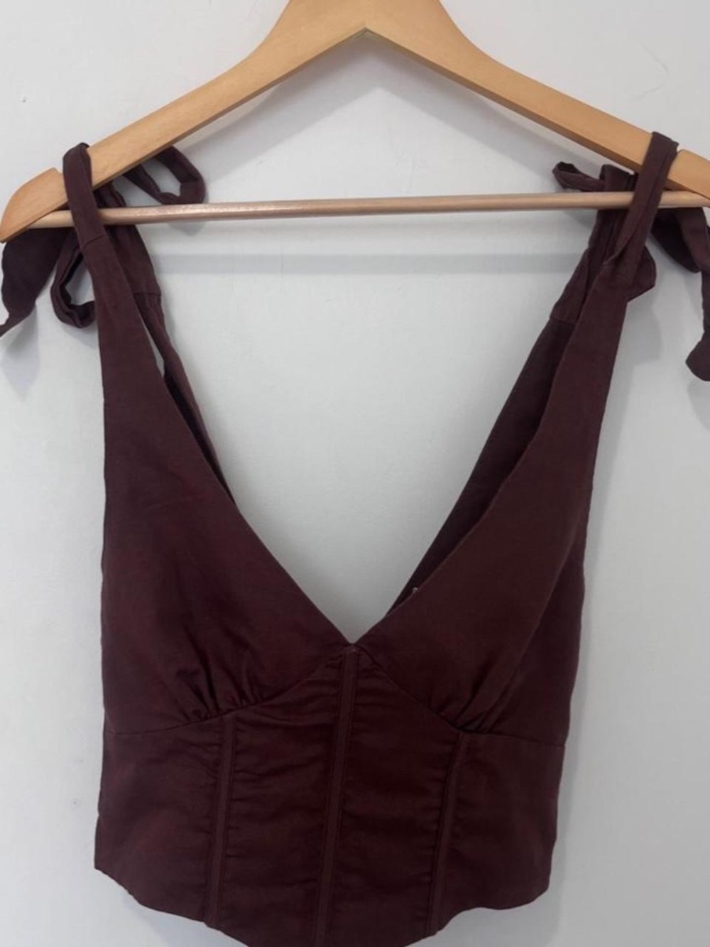 Peppermayo Cotton/Linen Blend Corset Top XS